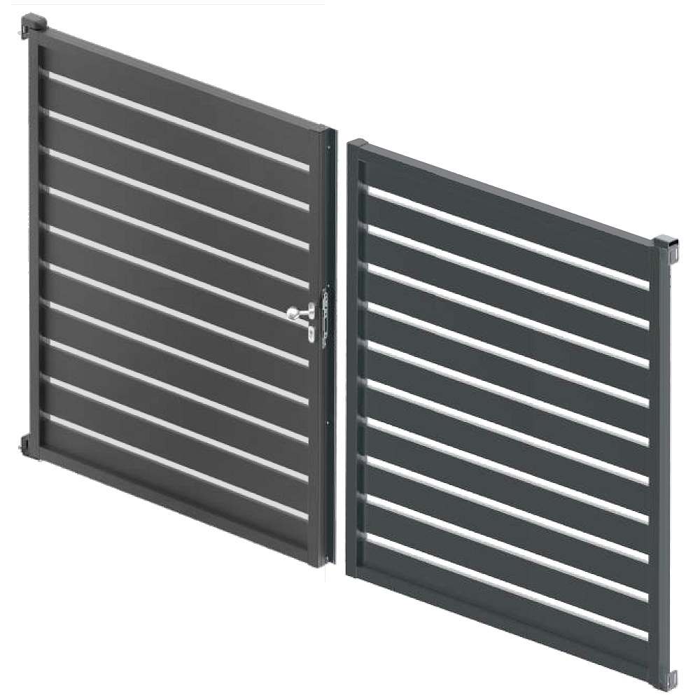 Gartentor aus Aluiminium Anthrazit