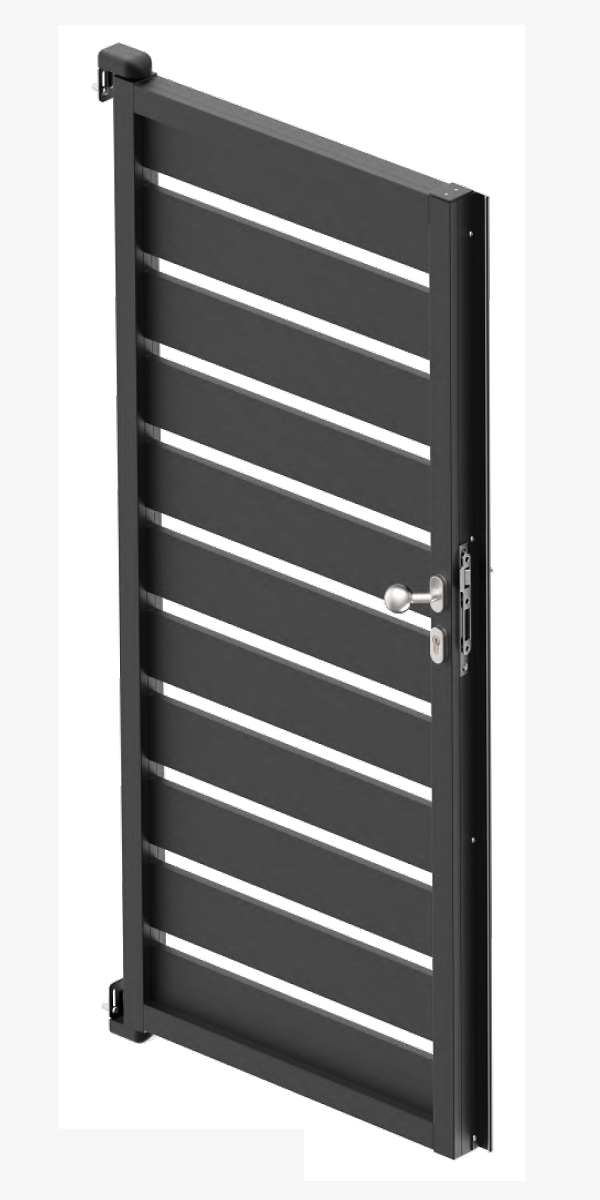 Gartent�r aus Aluiminium Anthrazit